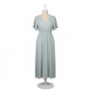 Show Me Your Mumu Emily Empire Maxi Dress‎ Sage Green Flutter Sleeve 2X